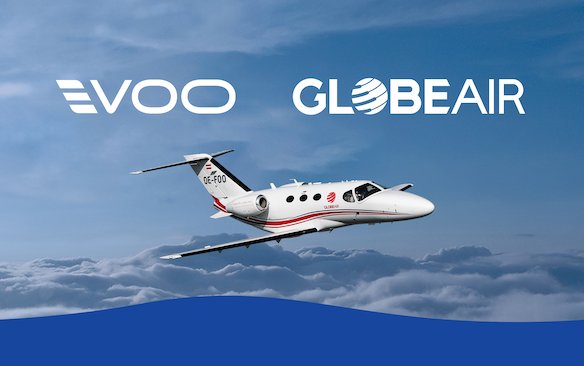 Revolutionizing business jet chartering with instant booking technology - GlobeAir  & VOO partnership 