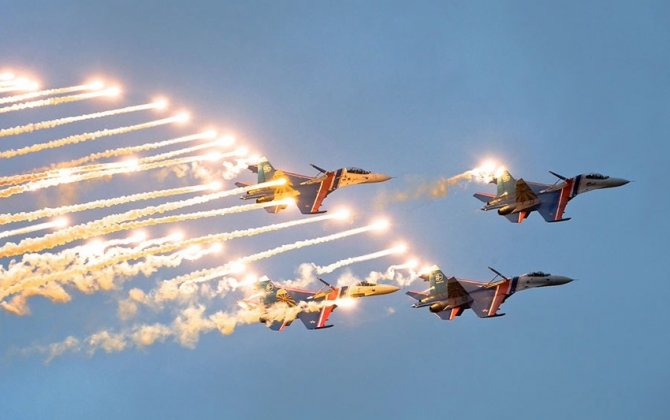 Russian Knights aerobatic team celebrates its 27th anniversary