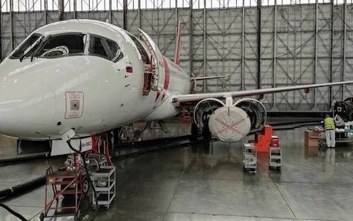 S7 Technics specialists performed the first A-Check of the Red Wings SSJ100 aircraft