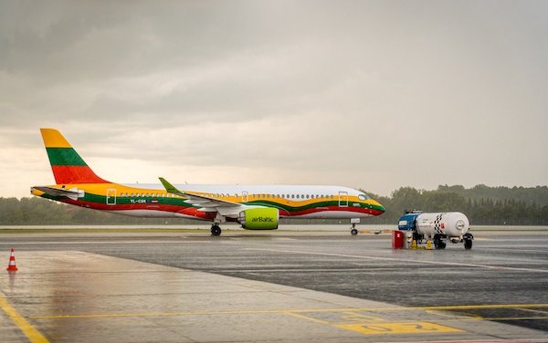 Special Lithuanian Airbus A220-300 Livery from airBaltic