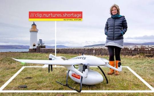 The first UK parcel carrier using drones to deliver a parcel 
