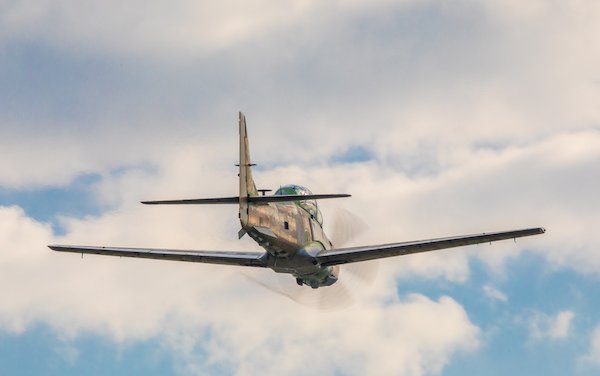 The inaugural flight  of first Nigerian Air Force A-29 Super Tucano light attack aircraft 