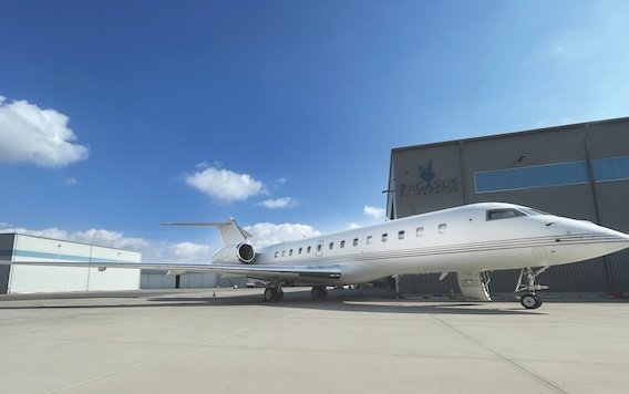 Thornton Aviation installs first Space X Starlink system on a Bombardier Global 5000 