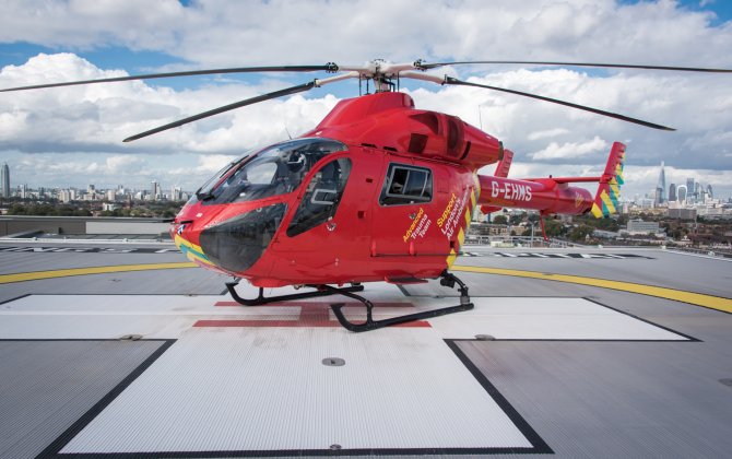 UK's first elevated rooftop helipad with Deck Integrated Fire Fighting System certified to UK CAA standards