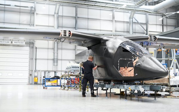 Vertical Aerospace VX4 assembled and delivered from GKN Aerospace Global Technology Centre in Bristol