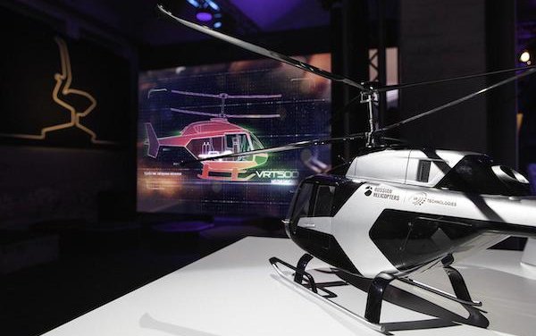 VRT500 mockup presented by Russian Helicopters at Milan Design Week