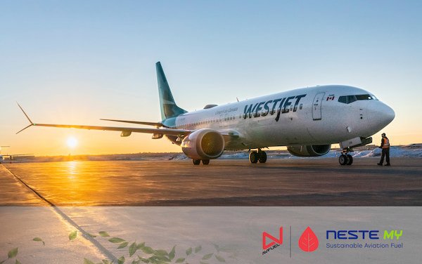 WestJet flies its second sustainable aviation fuel flight from New York City to Calgary in collaboration with Neste and Avfuel