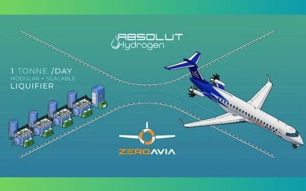 ZeroAvia and Absolut Hydrogen partner to develop liquid hydrogen refueling infrastructure for aircraft operations